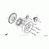 Схема вузла: Привід стартера для Honda CB1100