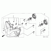 Схема вузла: Фара для Honda CBR600 CBR600FR Racing Edition