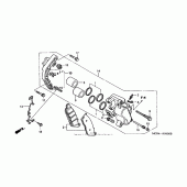 Схема узла: Передний тормозной суппорт для Honda VT750 Shadow Spirit