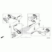 Схема узла: Поворотники для Honda CRF250 CRF250L