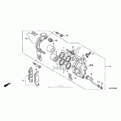 Схема вузла: Передній гальмівний супорт для Honda CRF450 CRF450X