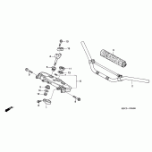 Схема вузла: Верхня траверса & Кліпон керма для Honda CRF250 CRF250X