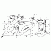Схема вузла: Паливний бак для Honda VT750 Shadow Aero