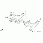 Схема узла: Боковой обтекатель (CB600F3/4/5/6) для Honda CB600F Hornet