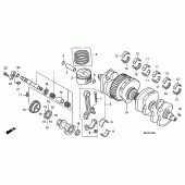 Схема вузла: Колінчастий вал & Поршень для Honda CB1300 Super Four