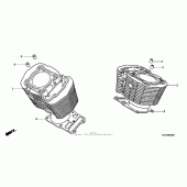 Схема вузла: Циліндр для Honda VTX1800