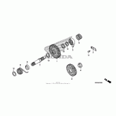 Схема вузла: Привід кікстартера для Honda CRF250 CRF250R