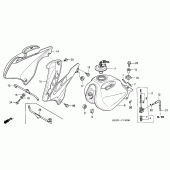 Схема вузла: Паливний бак для Honda XR125