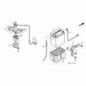 Схема узла: Аккумулятор для Honda CB750 Seven Fifty
