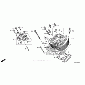 Схема узла: Передняя головка цилиндра для Honda VT750 Shadow RS