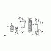 Схема узла: Задняя подвеска (GL1500AN/SEN) для Honda GL1500 Gold Wing Special Edition