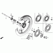 Схема вузла: Переднє колесо для Honda XR250