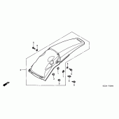 Схема вузла: Заднє крило для Honda CR250