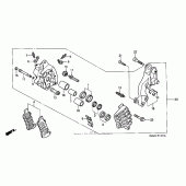 Схема узла: Перед. тормозной супорт (2) для Honda ST1100 Pan-European