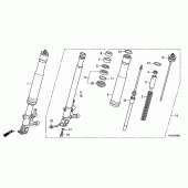 Схема узла: Вилка передней оси для Honda CBR1000 CBR1000RR Fireblade