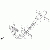 Схема вузла: Вихлопна система для Honda CBR600 CBR600F Smokin Joe s Edition