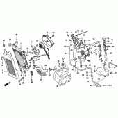 Схема вузла: Радіатор для Honda VT600 Shadow VLX Deluxe