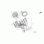 Схема вузла: Панель приладів для Honda VT125 Shadow