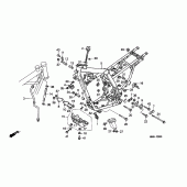 Схема вузла: Рама для Honda NX500 Dominator