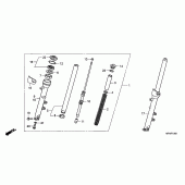 Схема вузла: Вилка передньої осі для Honda CBF1000