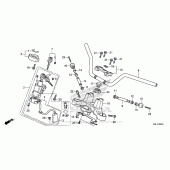 Схема вузла: Верхня траверса & Кліпон керма для Honda NC700