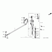 Схема вузла: Задній гальмівний циліндр для Honda CR250