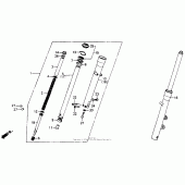 Схема вузла: Вилка передньої осі для Honda VT600 Shadow VLX