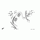 Схема вузла: Ланцюг ГРМ & Натяжник & Заспокоювач для Honda CBF1000