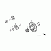 Схема вузла: Starting driven gear для Honda CB600F Hornet