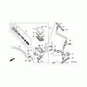 Схема вузла: Передній гальмівний циліндр для Honda VT750 Shadow Spirit