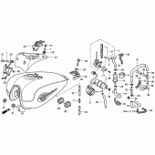 Схема вузла: Паливний бак / паливний насос для Honda VT750 Shadow ACE