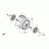 Схема вузла: Переднє колесо для Honda VTR1000 Firestorm