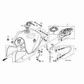 Схема вузла: Паливний бак / паливний насос (XL125V7 / 8) для Honda XL125 Varadero