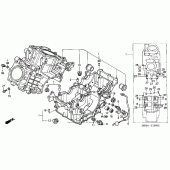 Схема вузла: Картер двигуна для Honda VTR1000 Superhawk