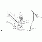 Схема вузла: Передній гальмівний циліндр для Honda VT600 Shadow VLX