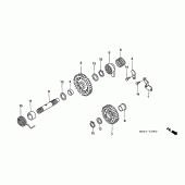 Схема вузла: Привід кікстартера для Honda CRF450 CRF450X