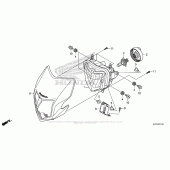 Схема вузла: Headlight (1) для Honda CRF250