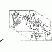 Схема узла: Задний тормозной суппорт для Honda GL1500 Gold Wing Interstate