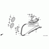 Схема узла: Цепь ГРМ & Натяжитель & Успокоитель для Honda FSC600 Silver Wing