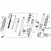Схема вузла: Вилка передньої осі для Honda XR250