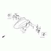 Схема вузла: Переднє крило для Honda CBR600 CBR600F