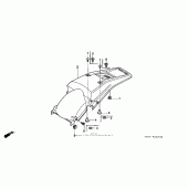 Схема вузла: Заднє крило для Honda XR250