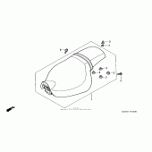 Схема вузла: Сидіння для Honda VT1100 Shadow Sabre