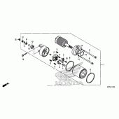Схема вузла: Стартер електричний для Honda VT1300 Fury
