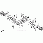 Схема вузла: Колінчастий вал і Поршень для Honda GL1500 Valkyrie Tourer