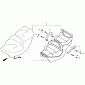 Схема вузла: Сидіння для Honda GL1500 Gold Wing Interstate
