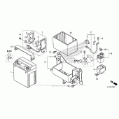 Схема вузла: Акумулятор для Honda CMX250 Rebel