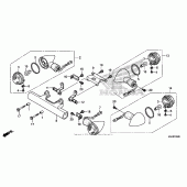 Схема вузла: Поворотники (1) для Honda VT750 Shadow Aero