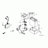 Схема вузла: Акумулятор для Honda XRV750 Africa Twin