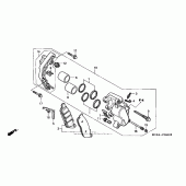 Схема вузла: Передній гальмівний супорт для Honda VT1100 Shadow Sabre